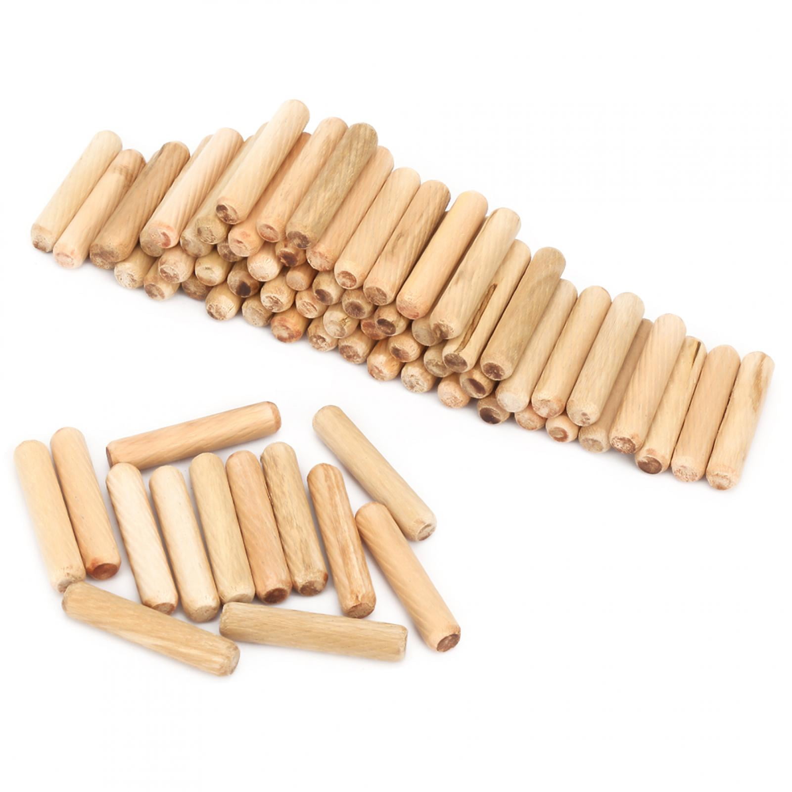 Wood Dowel Pins, Easy Insertion Round Fluted Dowel Pins, 1 Pack Strong