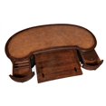 thumbnail image 4 of Bowery Hill Modern / Contemporary Wood Kidney Writing Desk in Brown, 4 of 6