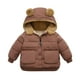 thumbnail image 1 of Gibobby Chamarra de forro polar para niños y niñasNiños pequeños Bebé Niños Niñas Invierno Cálido Abrigos sólidos Orejas de Polar con capucha Chaqueta ac(Café, 2-3 Años), 1 of 4