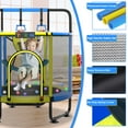 thumbnail image 5 of YORIN Trampoline for Kids, 5FT Toddler Mini Trampoline with Enclosure Net, Basketball Hoop, 60'' Indoor/Outdoor Kids Trampoline with Swing, Adjustable Gymnastics Bars, Gifts for Boys & Girls, 600LBS, 5 of 8