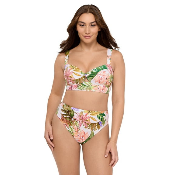 Sofia by Sofia Vergara Women's and Women's Plus Twist Bandeau Bikini Top, Sizes XS-2X