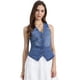 thumbnail image 1 of Chalecos de mezclilla sin mangas para mujeres INSPIRE CHIC, chaquetas de jean casuales, desgastadas, azul oscuro, XL, 1 of 6