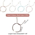 thumbnail image 3 of Pulseras de la amistad de 5 colores, cordón de poliéster, 10 unidades, semiterminadas, ajustables, cadena de pulsera semiterminada., 3 of 7