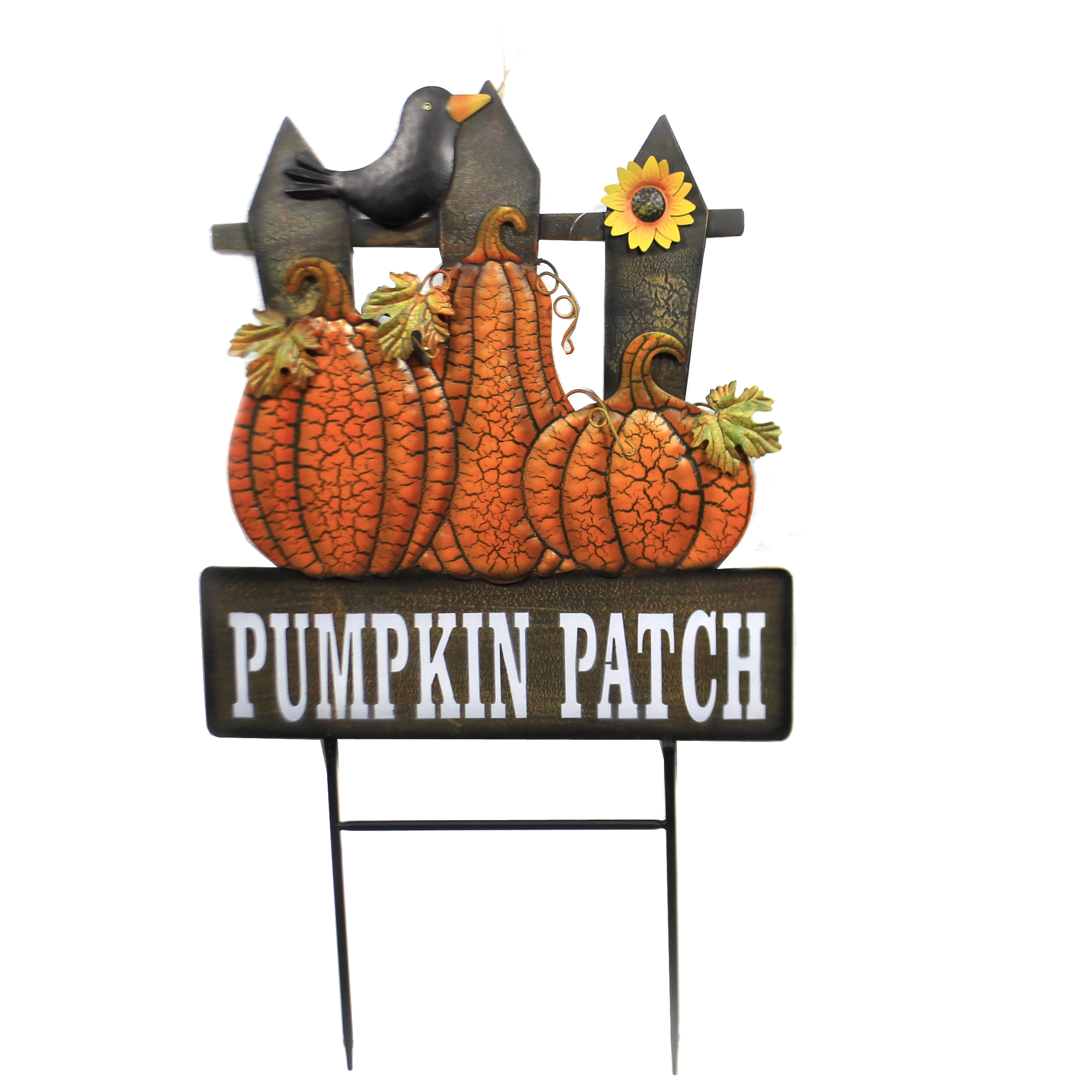 Home & Garden Pumpkin Patch Pumpkins Stake Crow Harvest Fall Halloween