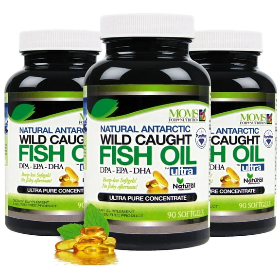 (Pack of 3) Wild Caught Natural Antarctic DPA Fish Oil by Moms For Nutrition – Sustainable Omega-3 DPA-EPA-DHA 2900 mg