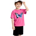 thumbnail image 4 of CPNG Children's Girls and Boys T Shirt Trendy Butterfly Print Loose Fit Tees Summer Casual Crew Neck Short Sleeve T-Shirt, 4 of 8