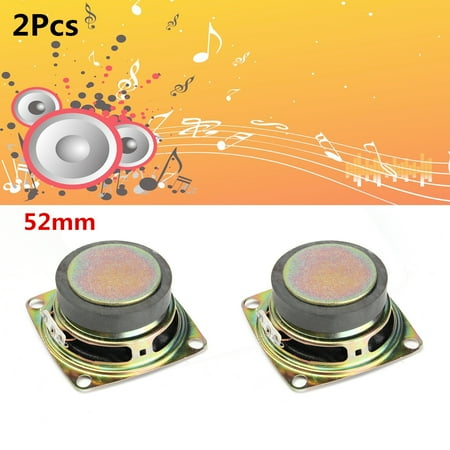OUTERDO 2pcs 52mm 2" inch 4Ohm 4Ω 3W Full Range Audio Speaker Stereo Woofer Loudspeaker - Walmart.com