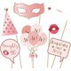 thumbnail image 4 of Accesorios fotográficos para fiesta de cumpleaños número 40, kit de accesorios para selfies en oro rosa con palo para fiesta de primer año, 4 of 5