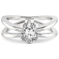 thumbnail image 4 of IGI Certified 2 Carat Pear Shape Lab Grown Diamond Engagement Ring | 14K White Gold | Stella Criss Cross Solitaire Lab Diamond Ring | FG-VS1-VS2 Quality Friendly Diamonds, 4 of 6