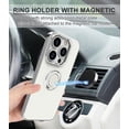 thumbnail image 6 of case for iPhone 14 Pro Case with Ring Holder Magnetic Kickstand, Slim Thin TPU [Soft Microfiber Lining] Anti-Scratch Matte Full-Body Shockproof Protective Phone Case for iPhone 14 Pro White, 6 of 6