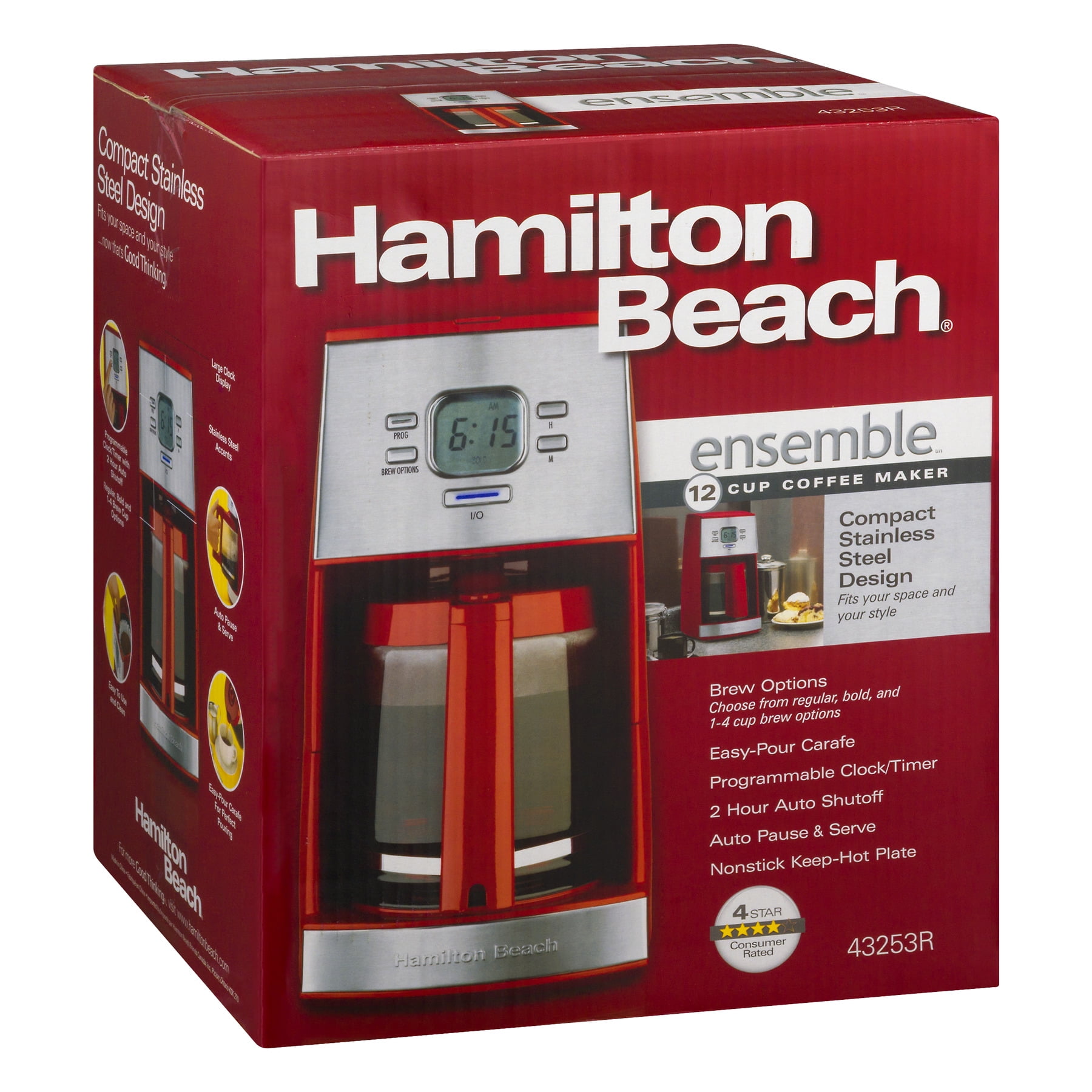 Fingerhut - Hamilton Beach 12-Cup Programmable Coffee Maker