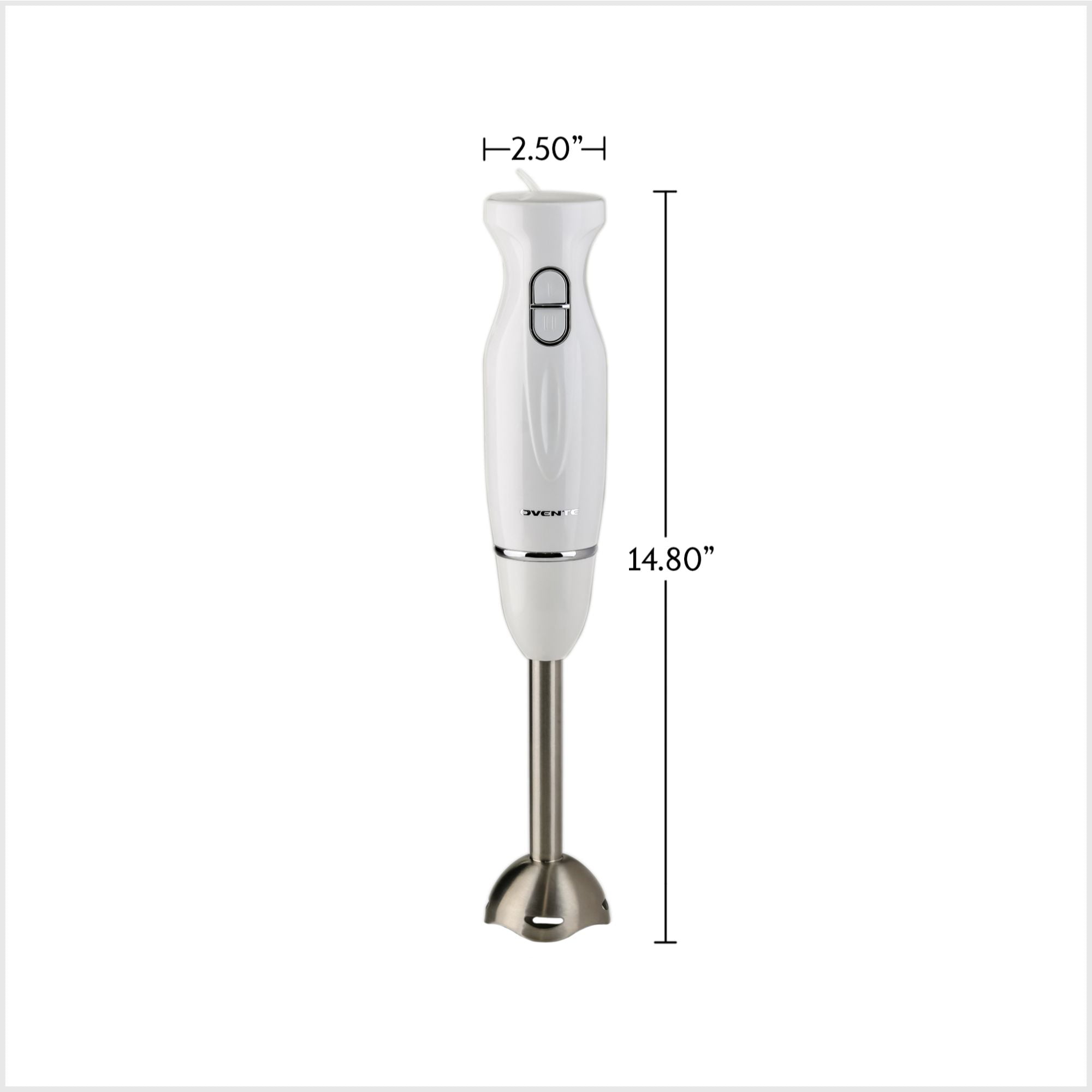 OVENTE Ultra-Stick 2-Speed Red Hand Immersion Blender Set with  Whisk+Beaker+Chopper HS565R - The Home Depot