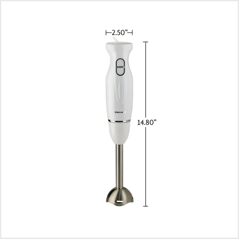 OVENTE Electric Immersion Hand Blender, 2 Mixing Speed w/ Stainless Steel  Blades, New- White HS560W