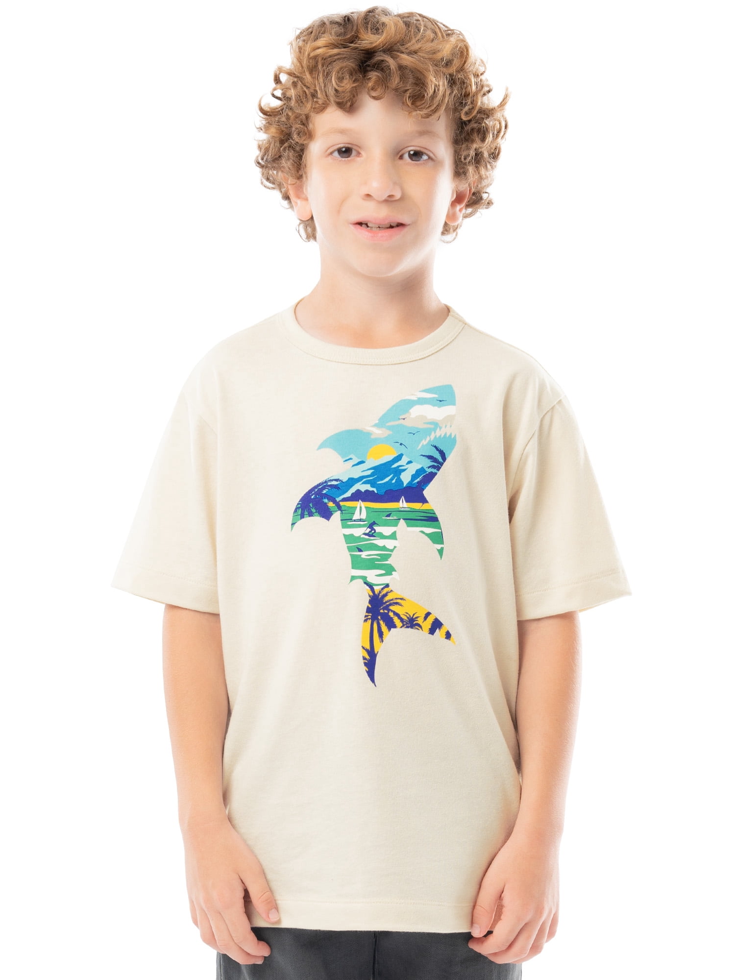 Boy's Short Sleeve Elevated Graphic T-Shirt 2-Pack, Sizes 4-18