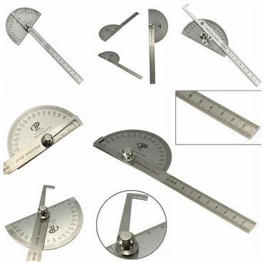 Stainless Steel 180 degree Protractor Angle Finder Arm Measuring Ruler Tool DzWA