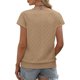 thumbnail image 2 of TaTaai Fashion Solid Color Women Top Knit Hollow Out Loose Fit Short Sleeve Soft Breathable Stretch Lightweight Daily Lounge Street Casual Wear T Shirt Gift, 2 of 6