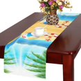 thumbnail image 1 of Camino de mesa ABPHQTO palmera playa 35x180 cm para cenas fiestas eventos decoración del hogar, 1 of 2