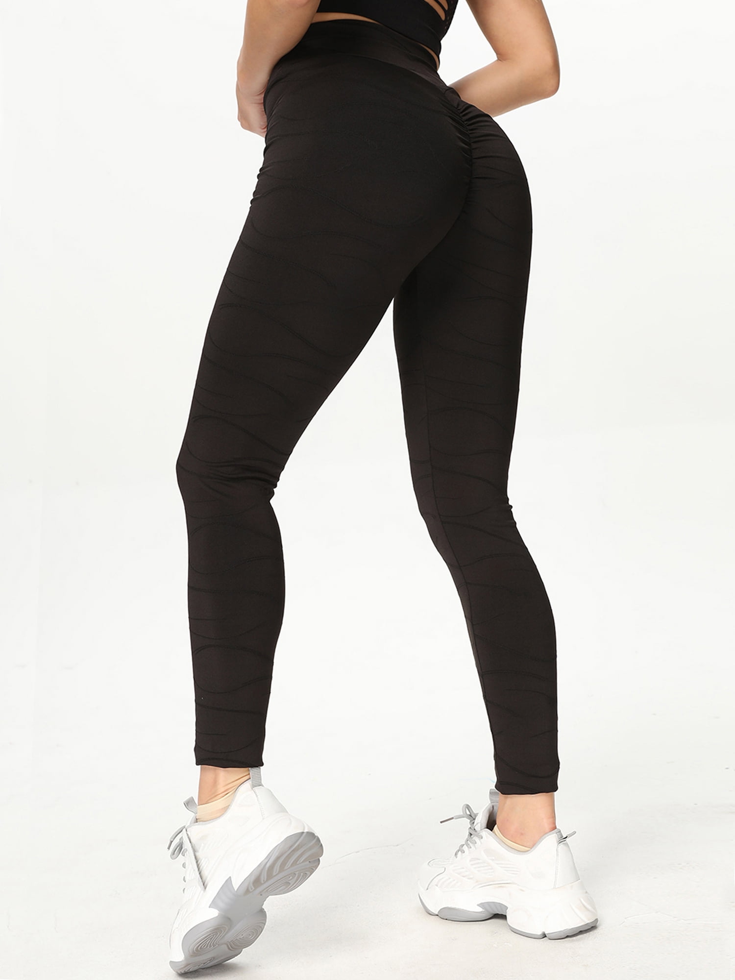 High Waist Textured Butt Lifting Leggings for Women Winter Warm Thermal