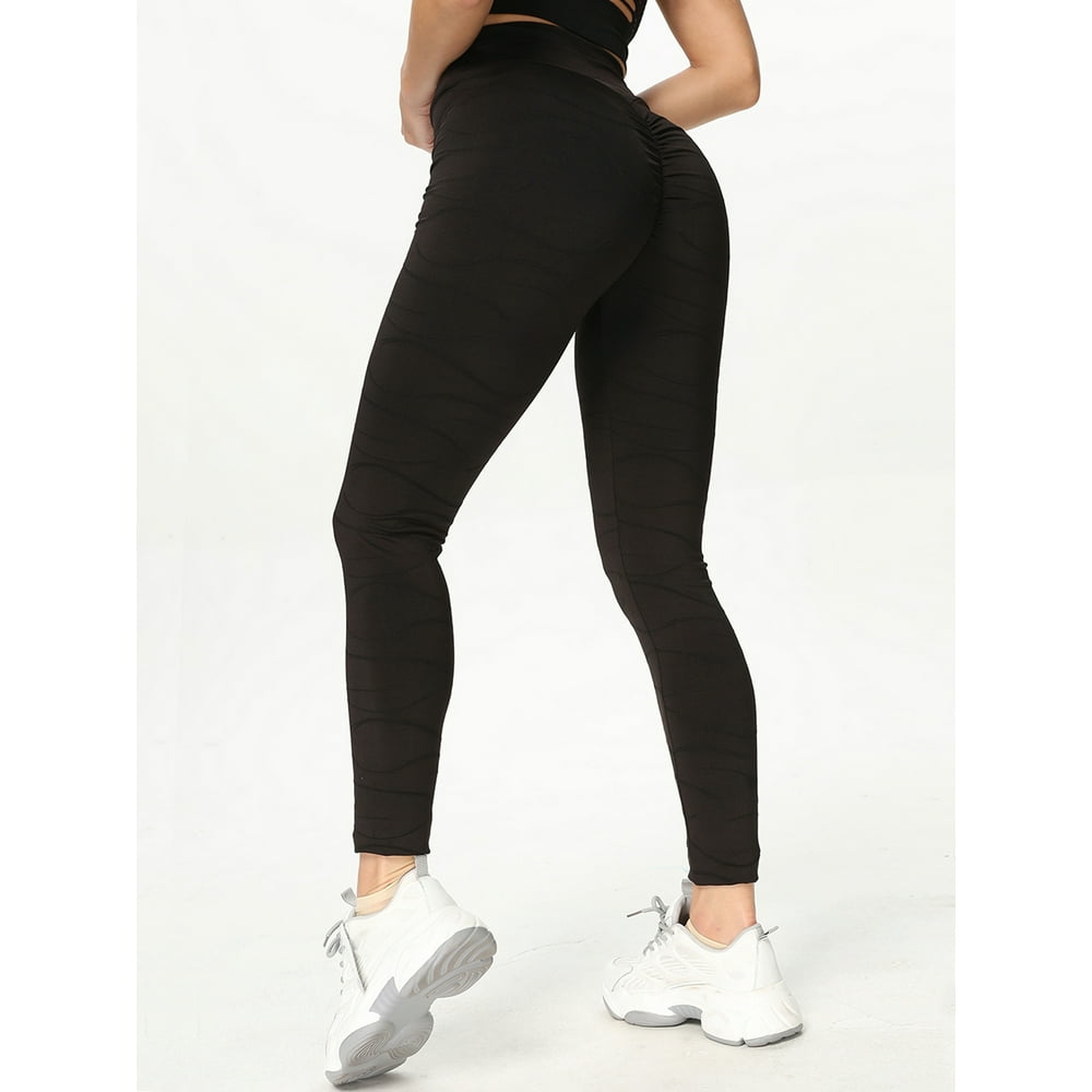 textured high waisted leggings