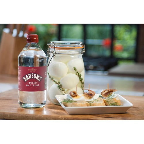 Sarson's Distilled Malt Vinegar 568ml, British Import (Pack of 2)