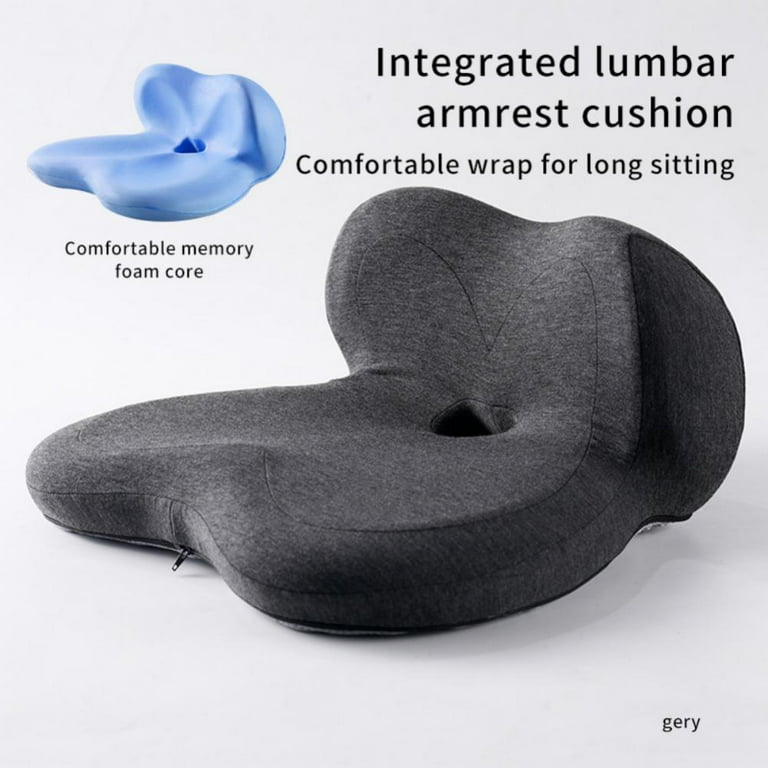 Seat Cushion & Lumbar Support Pillow for Office Chair, Car, Wheelchair  Memory Foam Chair Cushion for Sciatica, Lower Back & Tailbone Pain Relief  Desk