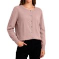 thumbnail image 2 of Sweaters for Women Long Sleeve Knit Cardigan Button Down Classic Crew Neck Sweater Tops 2026 Fashion Outfits, 2 of 6