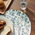 thumbnail image 3 of Eucalyptus Leaves Round 15 Inch Placemats Set of 2, Teal Botanical Summer Weeping HeatResistant Non Slip Place Mats for Dining Table, Wipeable Braided Kitchen Table Mats for Housewarming, 3 of 9