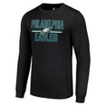 thumbnail image 2 of Men's Starter Black Philadelphia Eagles Team Mesh Print Graphic Long Sleeve T-Shirt, 2 of 3