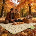 thumbnail image 5 of Extra Large Waterproof Picnic Blanket, Sand Proof Beach Mat, Moisture Resistant Camping Tent Pad, Portable Foldable Grass Mat for Travel, Hiking, Park, Beach, Oxford Cloth for Outdoor, 71*57in, B, 5 of 6