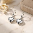 thumbnail image 5 of Heart Dangle Earrings for Women 14k Silver Plated Hoop Earrings Hypoallergenic Love Heart Dangle Drop Earrings for Jewelry Gifts, 5 of 5