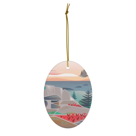 Acadia National Park, Cadillac Mountain Ceramic Ornament