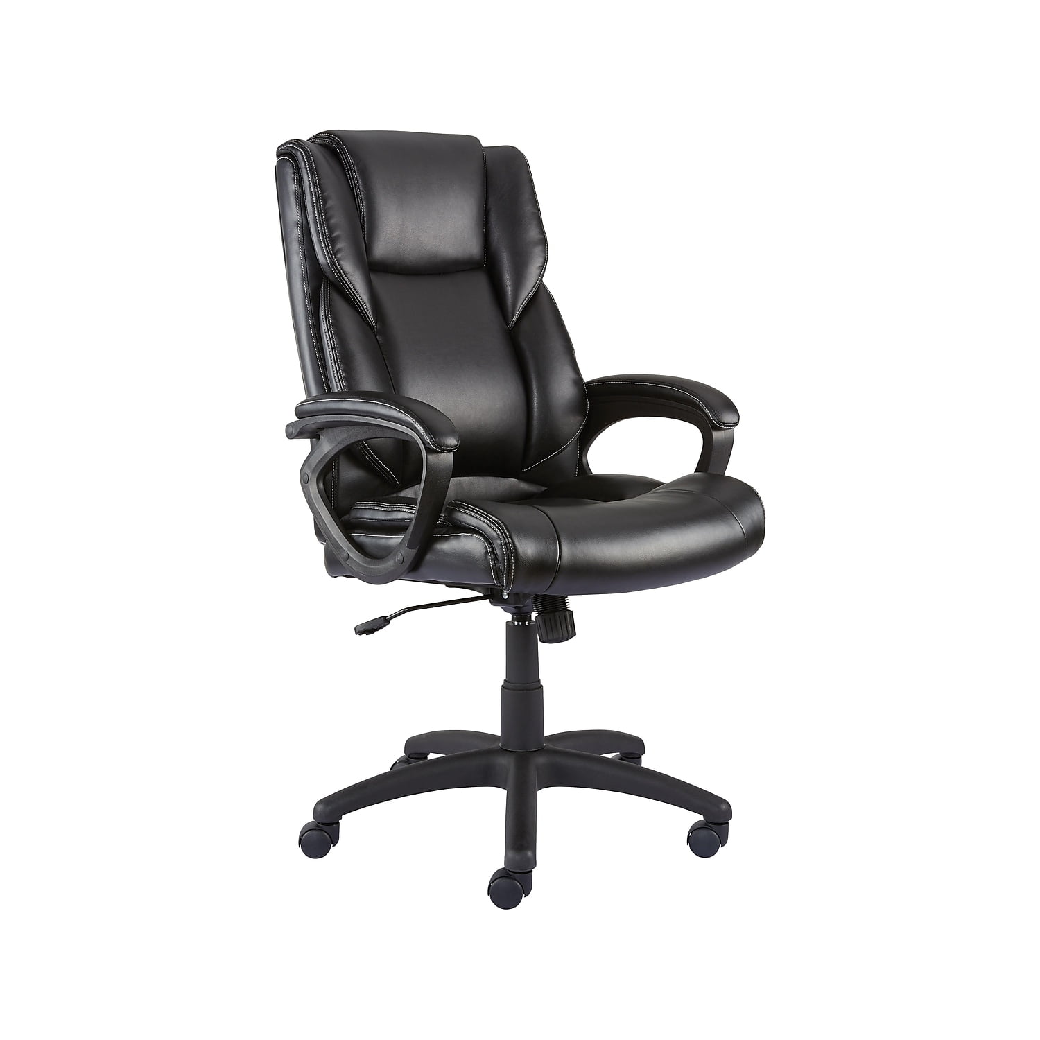 Staples Mcallum Bonded Leather Manager Chair Black 2 Pack 58065 CCVS Walmart
