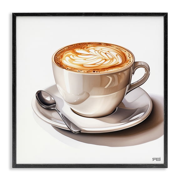 Stupell Industries Contemporary Chic Modern Cappuccino Black Framed Giclee Art, 12 x 12, by RB