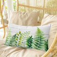 thumbnail image 4 of Spring Leaves Pillow Covers, Linen Long Throw Pillow Case, Pastoral Garden Botanical Gray Wooden Holiday Pillow Protector Decorative Cushion Cover for Living Room/Bedroom 24" x 36", 4 of 8