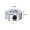 thumbnail image 2 of Set Screw Collars 1/2" Bore Carbon Steel Shaft Collars, 1" OD, 7/16" Width Axle Collar Clamp, 2 of 5