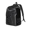 thumbnail image 1 of Disketp Geometric Lines Dog Art Mochila de Lona Estampada, Mochila Escolar de Viaje Ligera para Estudiantes y Portátil-Medium, 1 of 5