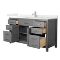 thumbnail image 2 of Beckett 60" Dark Gray Single Vanity & Giotto Quartz Top (1-Hole) & Nickel Trim, 2 of 5