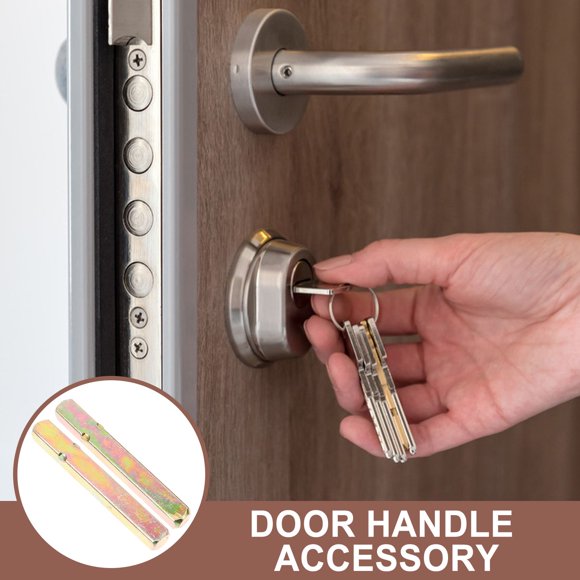 DEEPCRAFF 2Pcs Polished Golden Door Handle Spindle Bar Replacement for Straight Knob Spindle and Vintage Doors