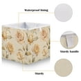 thumbnail image 3 of Cabinet Storage Basket 11.02x11.02x11.02 Inches Storage Box Foldable, Storable and Easy to Assemble ，Open Home Storage Bins ，Closet Storage Bins Beige Rose, 3 of 8