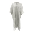 thumbnail image 5 of LIUYUNNN Blanket Wraps for Women Metallic Fringe Shawl Wrap Elegant Beach Cover Up Resort Sun Kimono Cardigan, One Size, 5 of 5