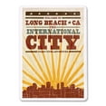 thumbnail image 2 of Long Beach, California, Skyline and Sunburst Screenprint Style, Lantern Press, Premium Playing Cards, 52 Card Deck with Jokers, USA Made, 2 of 4
