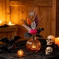 thumbnail image 4 of Hyknon Halloween Artificial Floral Pick Decor, Glitter Pumpkin Skull Spider Branch Stem Insert Ornament, Decor Ornaments for Vase Bar Table Centerpiece Fireplace Mantel Halloween Party Home Indoor A, 4 of 6