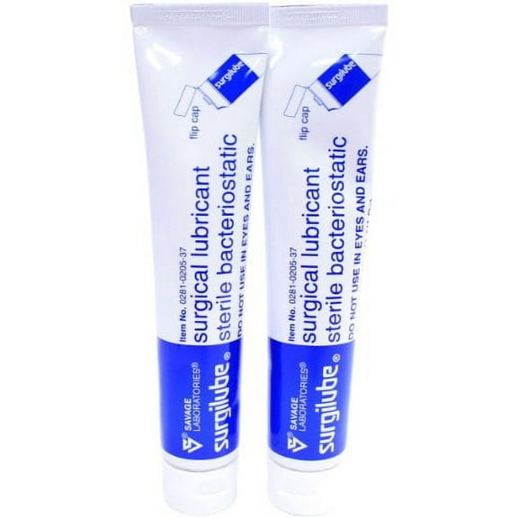 Surgilube Lubricating Jelly Sterile - 4.25 oz Flip Top Tube - Pack of 2 Tubes