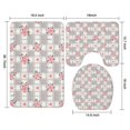 thumbnail image 3 of Pioneer Flower Floral Print Pattern Bathroom Rugs Sets 3 Piece,Toilet Cover Set,Absorbent Non Slip Bathroom Mats Sets with U-Shaped Contour Rug Toilet Rug Set, 3 of 5