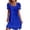 Blue, variant on Women's Dresses 2026 Summer Short Sleeve Mini Dress Square Neck Ruffle Hollow Out Eyelet Lace Mini Sundresses,Red (XL)