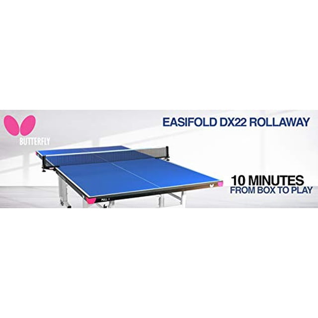 Butterfly Easifold DX 22 Table de Tennis de Table - Garantie de 3 Ans Table de Ping-Pong - Assemblage Rapide en 10 Minutes - Pliable avec Roues - Table de Ping-Pong Compacte avec Rangement
