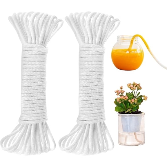 Wicking Rope for Plants 60 Feet 0.16 Inch Self Watering for Garden