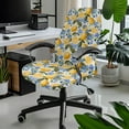 thumbnail image 2 of Xoenoiee Lemon Floral Print Computer Office Chair Covers Universal Fit Desk Rotating Chair Slipcovers, Removable Washable Rotating Chair Anti-Dust Spandex Chair Protector Cover, L, 2 of 7