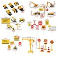 thumbnail image 4 of 7 Sets Supplies Birthday Mini Cupcake Topper Crane Construction Cake Topper Road Sign, 4 of 8