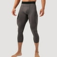 thumbnail image 4 of Juslio Mens Cargo Pants Comfy Solid Sports Fitness Tight Side Pockets Stretch Snug Unrestrained Dry Pouch Yoga Casual Fashions Mens Capris for Summer Clearance XXL, 4 of 5
